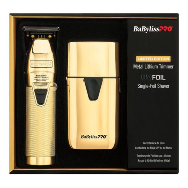 Juego De Trimmer Babylisspro Limitedfx Goldfx Afeitadora De Lamina Unica Uvfoil Fxlfholpkg Caja Original 002.jpg BABYLISS FOR MEN